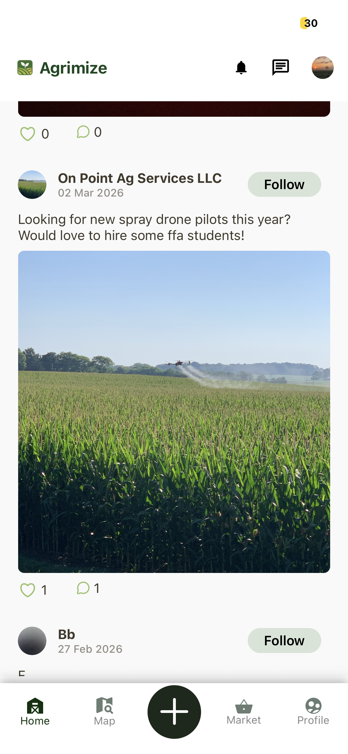 Agrimize social post screenshot